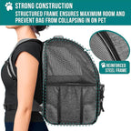 PetAmi Dog Backpack Carrier for Small Large Cat, Ventilated Pet Hiking Backpack - Image 6