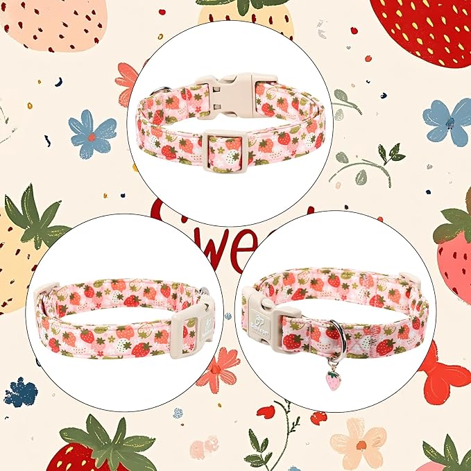 Strawberry Dog Collar for Small Dogs - Image 6