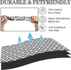 Dog Food Mat 17X30 Inch Pet Feeding Absorbent Mats - Image 2