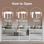 WAOWAO Baby Gate 43.3-52.75" Extra Wide Pressure Mounted Walk Through Swing - Image 4