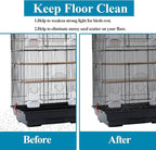 ASOCEA 2Pack Large Bird Cage Seed Cather, Bird Cage Cover Adjustable Soft Airy - Image 3