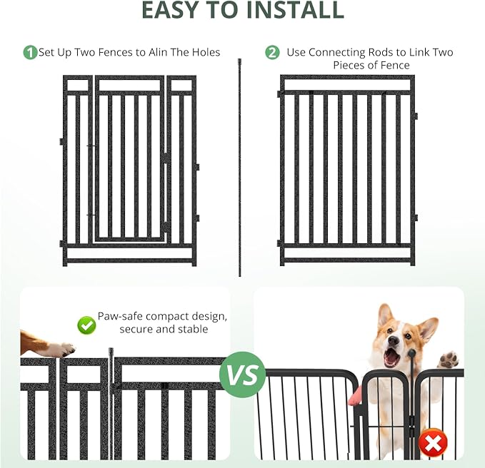 Dog Playpen Metal Dog Fence Outdoor - Image 3