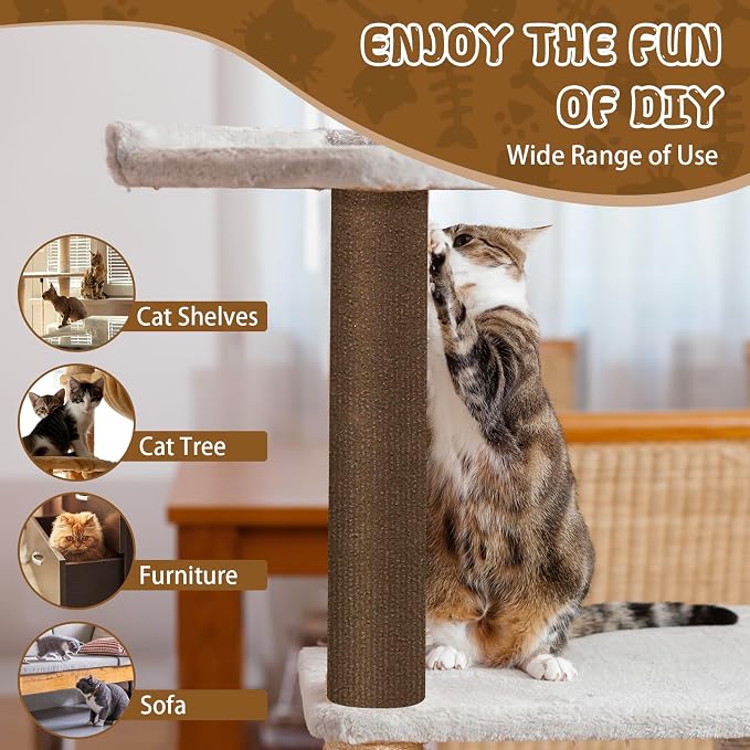 Climbing Cat Scratcher Mat Trimmable Cat Scratching Post Carpet 39.3’’x15.8’’ - Image 6
