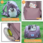 Pet Backpack Carrier for Small Dogs Medium Cats, Breathable and Collapsible - Image 3