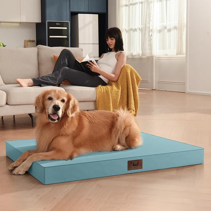 Outdoor Dog Bed for Medium Dogs, Waterproof Dog Crate Mat Orthopedic Egg Crate - Image 5