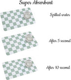 Ralxion Checkered Dog Feeding Mat, Absorbent Mats - Image 5