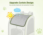 Pecute Cat Backpack Carrier XL, Expandable Pet Backpack Curtain Design - Image 2