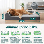 Furhaven Orthopedic Dog Bed for Large Dogs w/ Removable Bolsters & Washable - Image 3