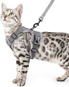 Cat Harness and Leash Set Escape Proof Tactical Medium Kitten Harness Emotional by pangdi
