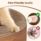 ComSaf Cat Scratcher Bed, Durable Cat Scratching Board, Oval Cat Scratch Pad - Image 4
