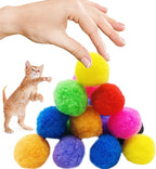PET SHOW 100pcs 1.5"/3.8cm Cat Toy Balls Bulk Soft Kitten Pompon Toys Indoor - Image 6