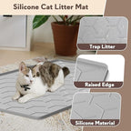Cat Mat for Litter Box, Large 34" X 22" Cat Litter Mat, Waterproof Silicone Pad - Image 3