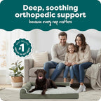 FurHaven Orthopedic Dog Bed for Large Dogs, L-Shaped Chaise Mattress - Image 2