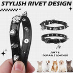 EXPAWLORER Cat Collar for Girl Boy Cats- Adjustable Leather Pet Collar - Image 4