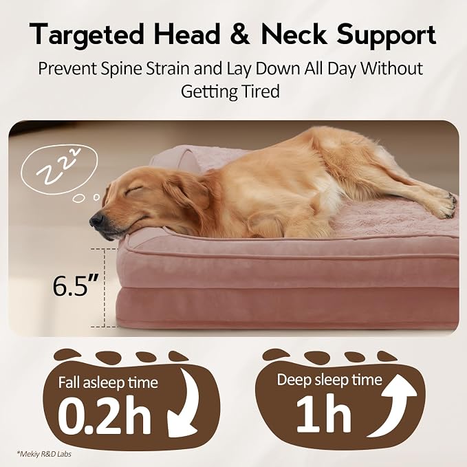 Large Orthopedic Dog Bed with Sides XXL Dog Beds with Removable Washable Cover - Image 3