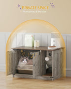 Cat Litter Box Enclosure, Hidden Litter Box Cabinet Furniture - Image 6