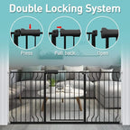 WAOWAO Baby Gate 66.93-71.65" Extra Wide Pressure Mounted Walk Through Swing - Image 4