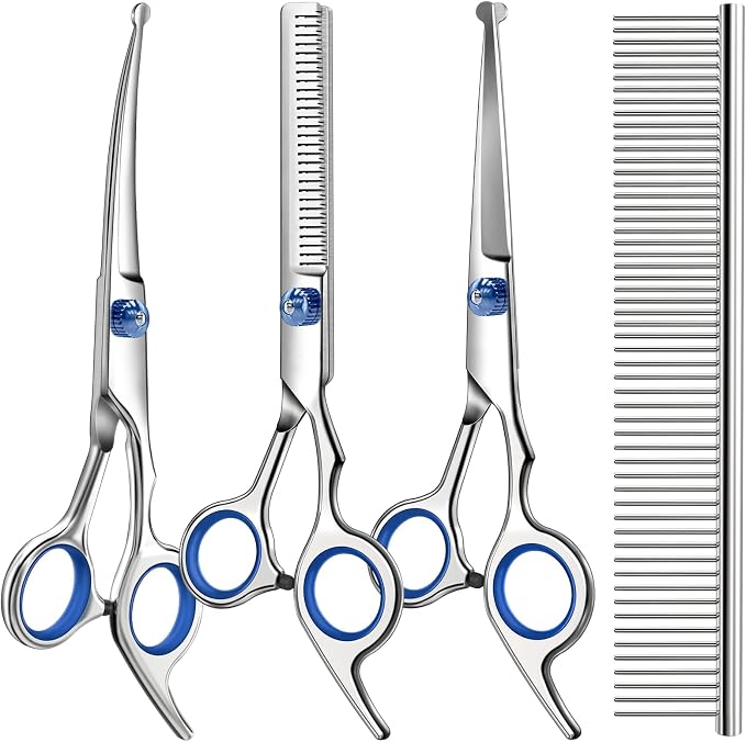 Professional 4 in 1 Dog & Cat Grooming Scissors Kit - Image 8