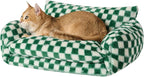 Hollypet Cat Bed Fluffy Plush Mutifuctional Double-Layer Soft Pet Couch by Hollypet