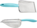 Hordion Cat Litter Scoop Stainless Steel Mesh Scooper, 2mm Mesh Non-Stick - Image 5