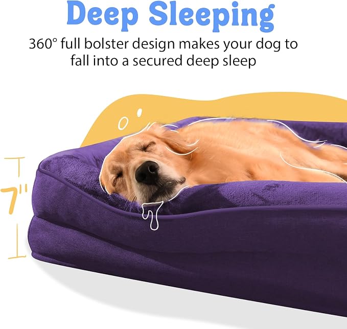 Washable Orthopedic Dog Bed for Medium Large Size Dogs - Image 3