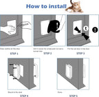Wordcam Medium Cat Door Flap, 4 Way Locking Cat Door - Image 6