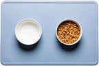 Remy+Roo Dusty Blue Silicone Dog Food Mat by RemyRoo
