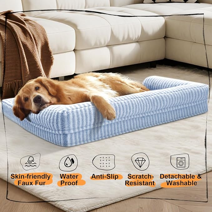 Large Dog Bed Orthopedic Washable Dog Beds Bolster - Image 6