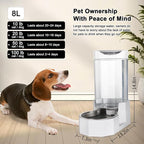 Sfozstra Automatic Pet Water Dispenser: 8L White Gravity Stainless Steel Water - Image 3