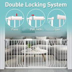 WAOWAO Baby Gate 29.13-33.82" Extra Wide Pressure Mounted Walk Through Swing - Image 4