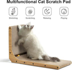 FUKUMARU Cat Scratcher, 26.8 Inch L Shape Cat Scratch Pad Wall Mounted - Image 2