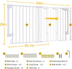 Cumbor 35.1-55" Wide No Bottom Bar Baby Gate - Image 8