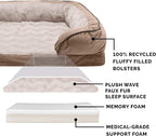 Furhaven Memory Foam Dog Bed for Medium/Small Dogs w/ Removable Bolsters & - Image 3