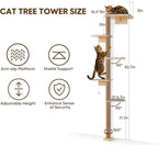 Floor to Ceiling Cat Tree for Kittens, 5-Tier Wall Mounted Cat Wall Shelves - Image 2