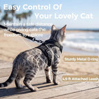 Cat Harness and Leash Set Escape Proof Tactical Large Kitten Harness Emotional - Image 5