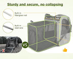 Pecute Cat Backpack Carrier XL, Expandable Pet Backpack Curtain Design - Image 3