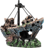 Raeasily Fish Tank Decoration Aquarium Accessories, Shipwreck Decor, Resin by Raeasily