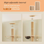 PETEPELA Floor to Ceiling Cat Tree, Adjustable Height Solid Wooden Tall Cat - Image 4