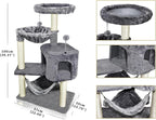 YUNIQUE Cat Tree with Cat Condo and Big Hammock - Image 3