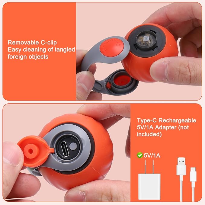 BABORUI 2Pack Orange Interactive Cat Toy Ball - Image 7