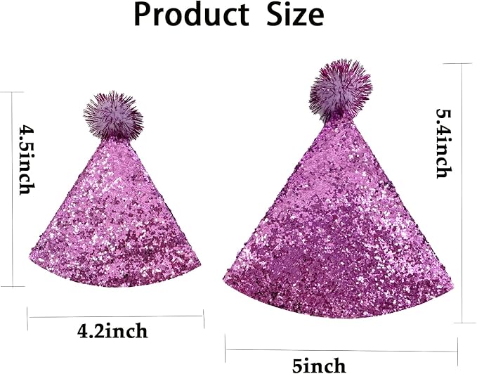 10 Pcs Dog Birthday Hat Set for Small Medium Dogs Cat Puppies, Mini Party Hat - Image 2