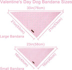 Spring Dog Bandana, UP URARA PUP Strawberry Triangle Bid Scarf - Image 2