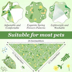 Abbylike 50 Pieces Spring Dog Bandanas Bulk Flower Daisy Sunflower Dog Bandanas - Image 3