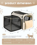 MIDOG Cat Carrier Soft for Small to Medium-Sized Cats, TSA Airline Approved - Image 5