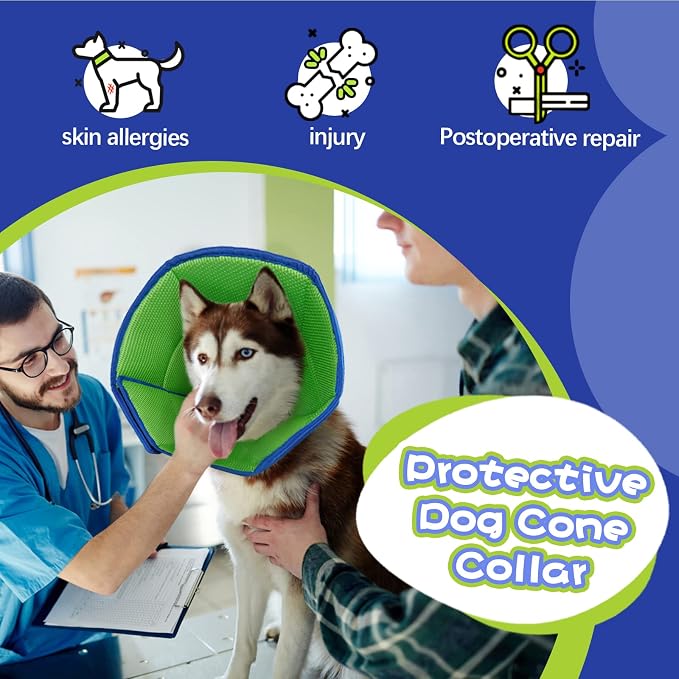 Dog Cone Collar After Surgery, Adjustable Soft Recovery Cone - Image 6