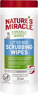 Nature’s Miracle Litter Box Scrubbing Wipes 30Ct by NaturesMiracle
