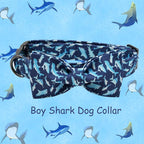 Elegant Little Tail Shark Print Adjustable Bowtie Collar - Image 3