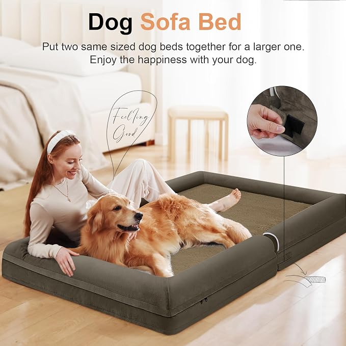 Large Dog Bed Orthopedic Washable: Beds Bolster XL Bed Big XLarge Dogs Memory - Image 3