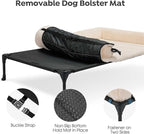 Veehoo Orthopedic Elevated Dog Bed + Removable Fluffy Pillow-Top Mat, Plush Dog - Image 4