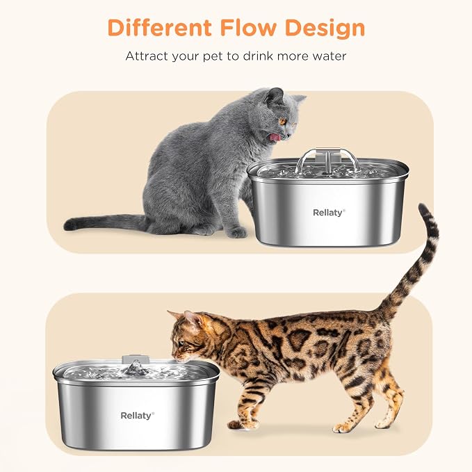 Cat Water Fountain Stainless Steel: 108oz/3.2L Pet Drinking Foundatin - Image 6